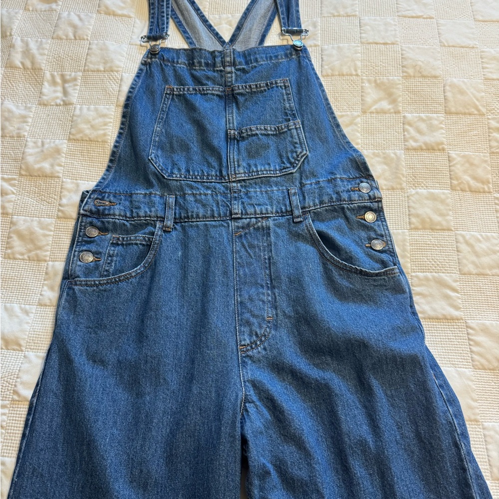 We The Free Blue Denim Overalls